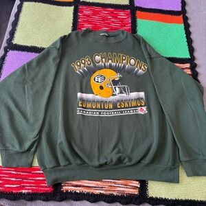 Edmonton Eskimos 1993 Champions Green Sweater